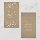 エレガントな金ゴールドのベビーの呼吸クラフトのスタイル 名刺 (正面/裏面)