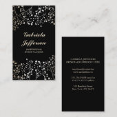 エレガントな金ゴールドのベビーの呼吸黒のスタイル 名刺 (正面/裏面)