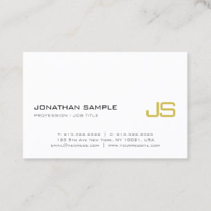 エレガントな金ゴールドのモノグラムの平野のモダンで贅沢なトレンディ 名刺