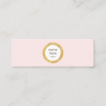 エレガントな金ゴールドの円のグリッターの小型名刺