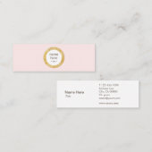 エレガントな金ゴールドの円のグリッターの小型名刺 スキニー名刺 (正面/裏面)