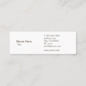 エレガントな金ゴールドの円のグリッターの小型名刺 スキニー名刺 (裏面)