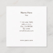 エレガントな金ゴールドの円のグリッターの正方形の名刺 スクエア名刺 (裏面)