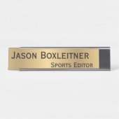 エレガントな金ゴールドの名札 デスクネームプレート (正面)