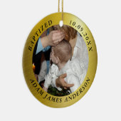 エレガントな金ゴールドの洗礼の写真 セラミックオーナメント (右)