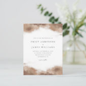 エレガントな金ゴールドの海の潮結婚 インビテーションポストカード (スタンド正面)