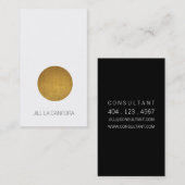 エレガントな金ゴールドの点の名刺 名刺 (正面/裏面)