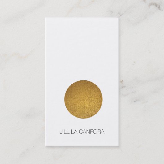 エレガントな金ゴールドの点の名刺 名刺 (正面)