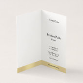 エレガントな金ゴールドの白いオールドスタイルのクラシックの書道 名刺 (内部)