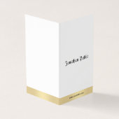 エレガントな金ゴールドの白いオールドスタイルのクラシックの書道 名刺 (外部)