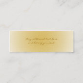 エレガントな金ゴールドの白い卒業の名刺 コーリングカード (裏面)