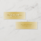 エレガントな金ゴールドの白い卒業の名刺 コーリングカード (正面/裏面)