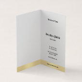 エレガントな金ゴールドの白く古い英国の書道の原稿 名刺 (内部)