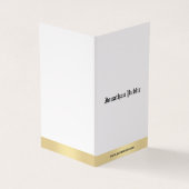 エレガントな金ゴールドの白く古い英国の書道の原稿 名刺 (外部)