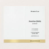 エレガントな金ゴールドの白く古い英国の書道の原稿 名刺 (内部フラット)