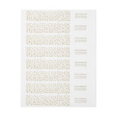 エレガントな金ゴールドの紙吹雪 ラップアラウンドラベル (シート)