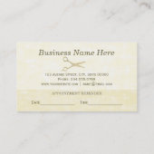 エレガントな金ゴールドの美容師のアポイントメントのメモ 予約カード (裏面)