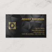 エレガントな金ゴールドの美容院の名刺の贅沢 名刺 (裏面)