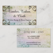 エレガントな金ゴールドの華麗さの虹のインテリア・デザイナー 名刺 (正面/裏面)