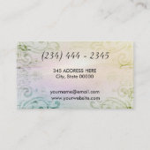 エレガントな金ゴールドの華麗さの虹のインテリア・デザイナー 名刺 (裏面)