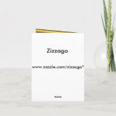 エレガントな金ゴールドの黒のストライプありがとう サンキューカード (裏面)