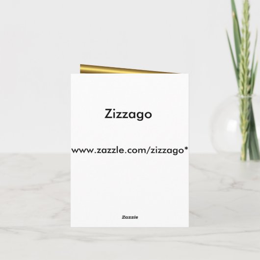 エレガントな金ゴールドの黒のストライプありがとう サンキューカード (裏面)