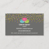 エレガントな金ゴールドはMacaronのベーカリーを振りかけます 名刺 (裏面)