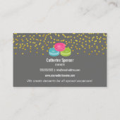 エレガントな金ゴールドはMacaronのベーカリーを振りかけます 名刺 (裏面)