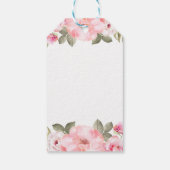 エレガントな金ゴールドグリッターユニコーン、フローラベビーシャワー ギフトタグ (裏面)