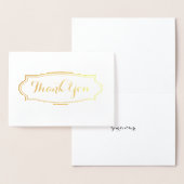 エレガントな金ゴールドホイルのカスタムは結婚式の招待状感謝していしています 箔カード (ディスプレー)