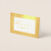 エレガントな金ゴールドホイルのサンキューカード 箔カード (正面)