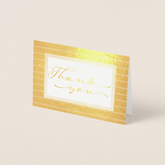 エレガントな金ゴールドホイルのサンキューカード 箔カード (正面)