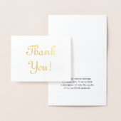 エレガントな金ゴールドホイルは"感謝していしています!" カード (ディスプレー)