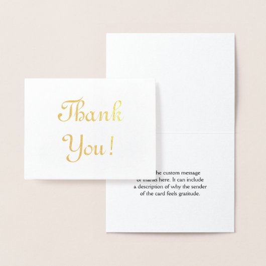 エレガントな金ゴールドホイルは"感謝していしています!" カード (ディスプレー)