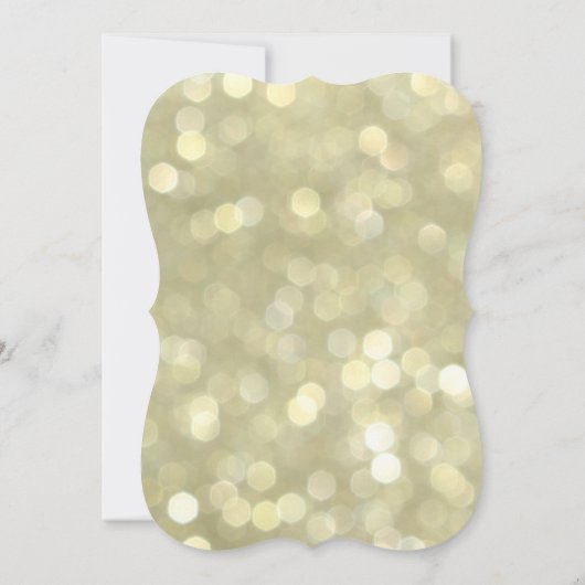 エレガントな金ゴールドライト第50誕生日の招待状 招待状 (裏面)