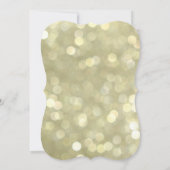 エレガントな金ゴールドライト誕生日の招待状 招待状 (裏面)