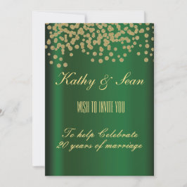 エレガントな金ゴールド及びエメラルド 招待状