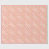 エレガントな金ゴールド及びピンクのパーソナライズなクリスマスパターン ラッピングペーパー (フラット)