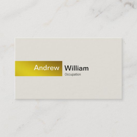 エレガントな金ゴールド 名刺 (正面)