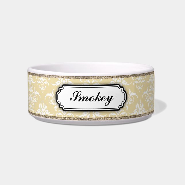 エレガントな金ダマスク織の名前 ボウル (正面)