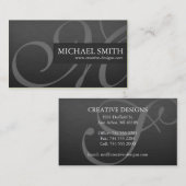 エレガントな金属 名刺 (正面/裏面)