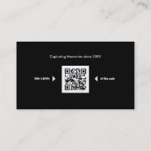 エレガントな金属Photogrpahyの名刺 名刺 (裏面)