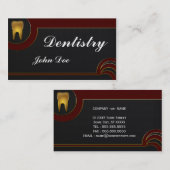 エレガントな金歯の歯科医の歯科名刺 名刺 (正面/裏面)