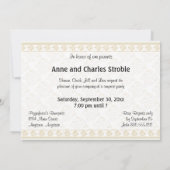 エレガントな金第50記念日のパーティの招待状 招待状 (裏面)