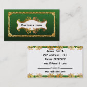 エレガントな金装飾 名刺 (正面/裏面)