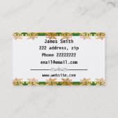 エレガントな金装飾 名刺 (裏面)