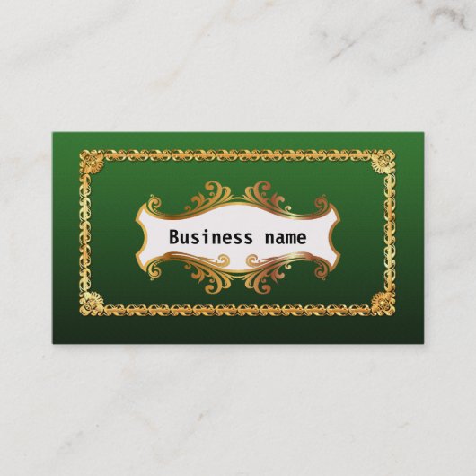 エレガントな金装飾 名刺 (正面)