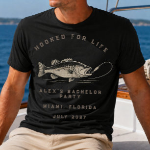 エレガントな釣りテーマの週末旅行 バチェラー・パーティー Tシャツ