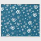 エレガントな銀の雪の結晶のオーシャン ラッピングペーパー (フラット)