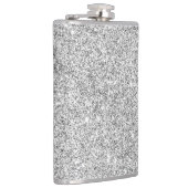 エレガントな銀製のグリッター フラスク (右)